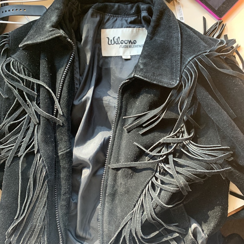 Wilson leather fringe jacket